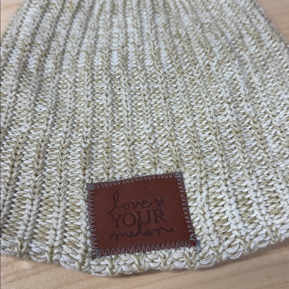 Love Your Melon Tan Cotton Knit winter Beanie hat - Picture 2 of 3